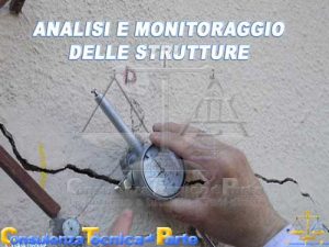 Monitoraggio delle crepe molto pericolose sui muri