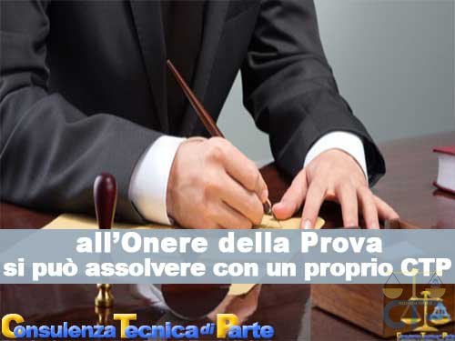 Onere della prova CTP e CTU