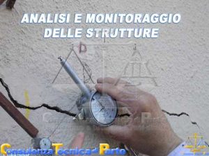 Monitoraggio delle crepe molto pericolose sui muri