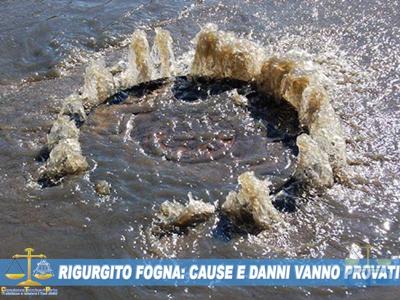 Perizia per mal funzionamento fognatura condominiale rigurgito