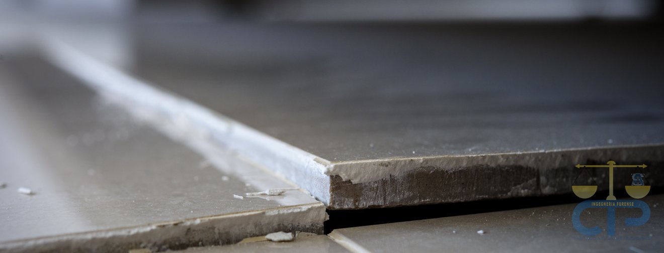 Piastrella in gres che si solleva e si distacca dal massetto del pavimento